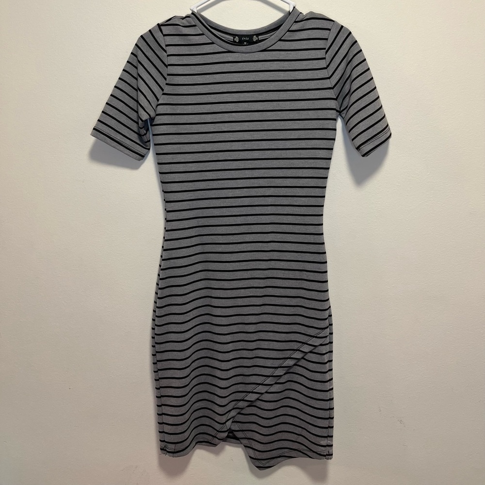 Black and Gray Stripe Dress